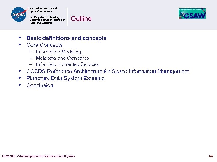 National Aeronautics and Space Administration Jet Propulsion Laboratory California Institute of Technology Pasadena, California