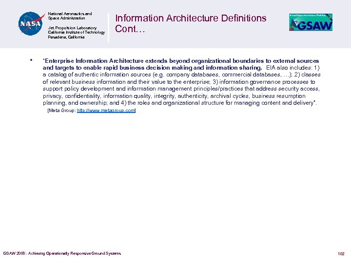 National Aeronautics and Space Administration Jet Propulsion Laboratory California Institute of Technology Pasadena, California