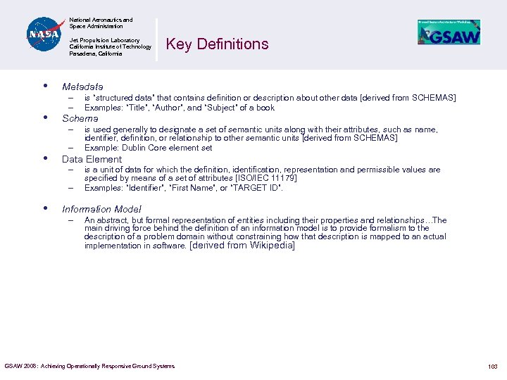 National Aeronautics and Space Administration Jet Propulsion Laboratory California Institute of Technology Pasadena, California