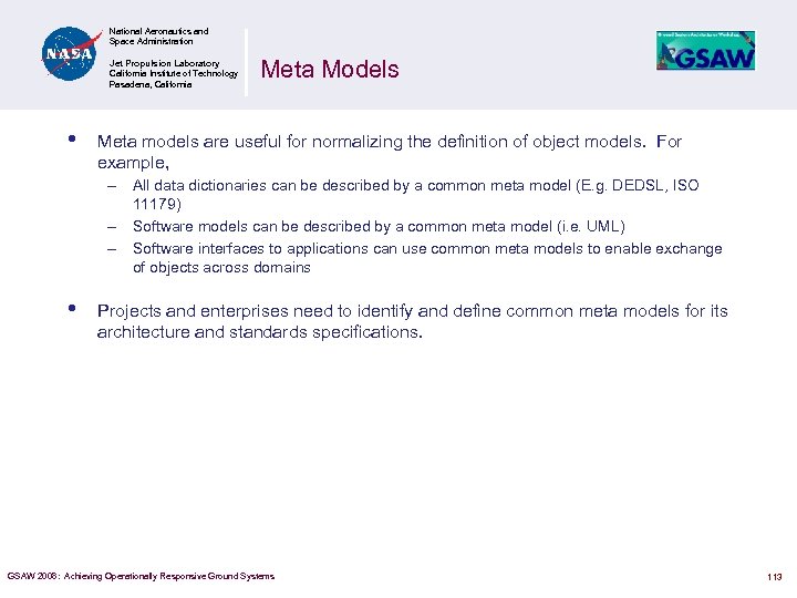 National Aeronautics and Space Administration Jet Propulsion Laboratory California Institute of Technology Pasadena, California