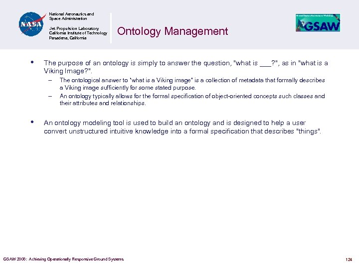 National Aeronautics and Space Administration Jet Propulsion Laboratory California Institute of Technology Pasadena, California