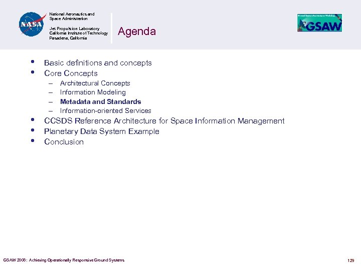 National Aeronautics and Space Administration Jet Propulsion Laboratory California Institute of Technology Pasadena, California