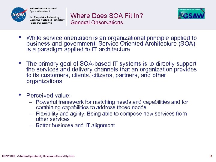 National Aeronautics and Space Administration Jet Propulsion Laboratory California Institute of Technology Pasadena, California