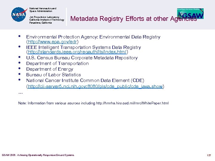 National Aeronautics and Space Administration Jet Propulsion Laboratory California Institute of Technology Pasadena, California