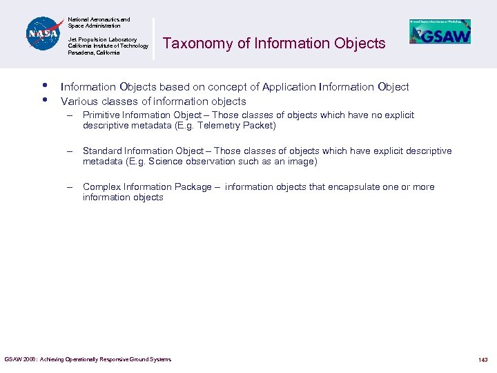 National Aeronautics and Space Administration Jet Propulsion Laboratory California Institute of Technology Pasadena, California