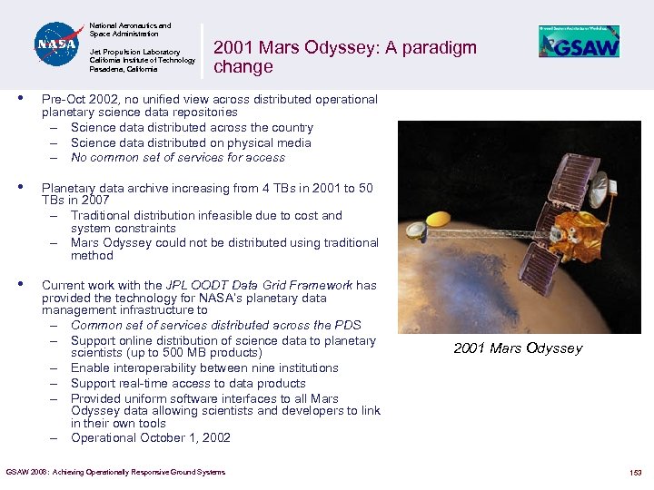 National Aeronautics and Space Administration Jet Propulsion Laboratory California Institute of Technology Pasadena, California