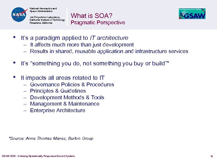 National Aeronautics and Space Administration Jet Propulsion Laboratory California Institute of Technology Pasadena, California