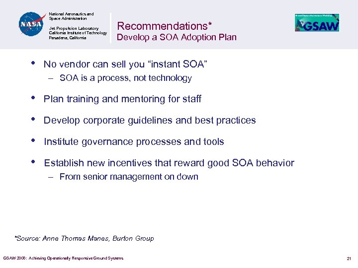 National Aeronautics and Space Administration Jet Propulsion Laboratory California Institute of Technology Pasadena, California