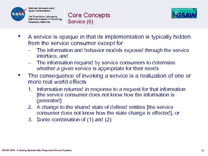 National Aeronautics and Space Administration Jet Propulsion Laboratory California Institute of Technology Pasadena, California