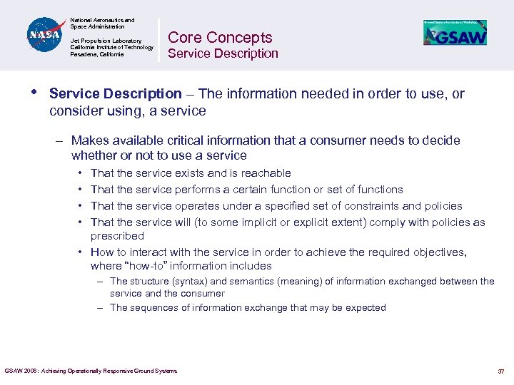 National Aeronautics and Space Administration Jet Propulsion Laboratory California Institute of Technology Pasadena, California