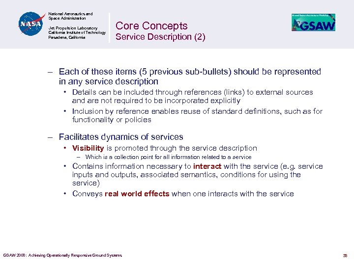 National Aeronautics and Space Administration Jet Propulsion Laboratory California Institute of Technology Pasadena, California