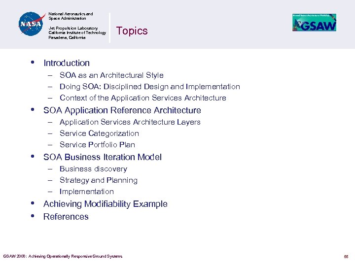 National Aeronautics and Space Administration Jet Propulsion Laboratory California Institute of Technology Pasadena, California