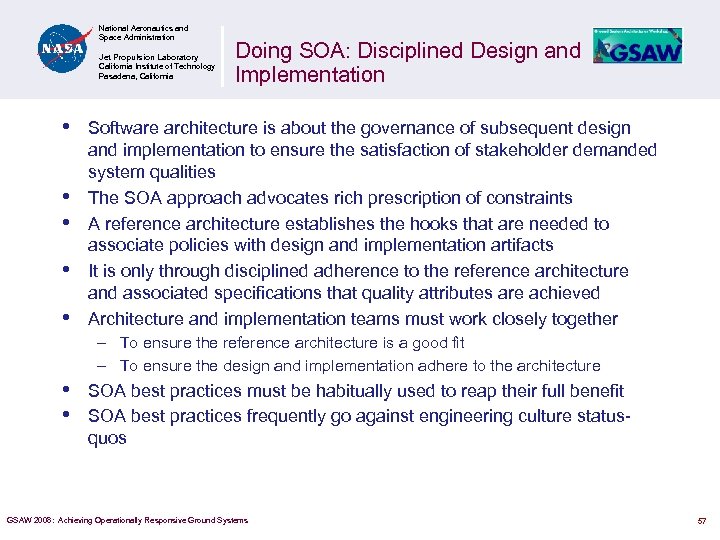 National Aeronautics and Space Administration Jet Propulsion Laboratory California Institute of Technology Pasadena, California