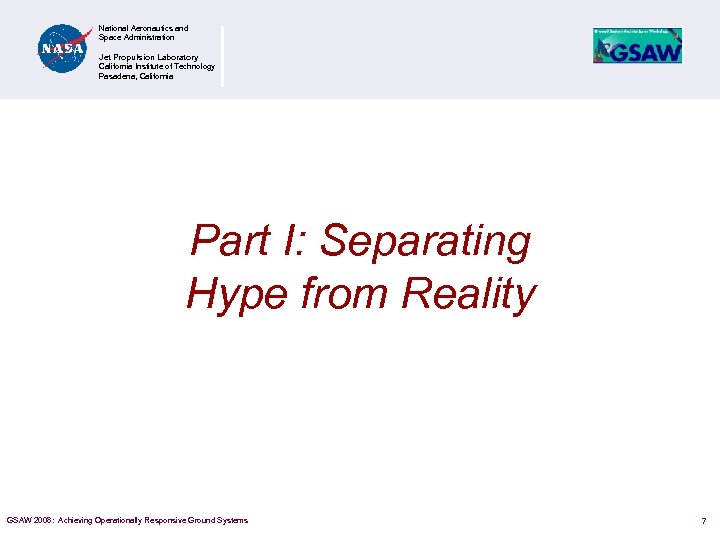 National Aeronautics and Space Administration Jet Propulsion Laboratory California Institute of Technology Pasadena, California