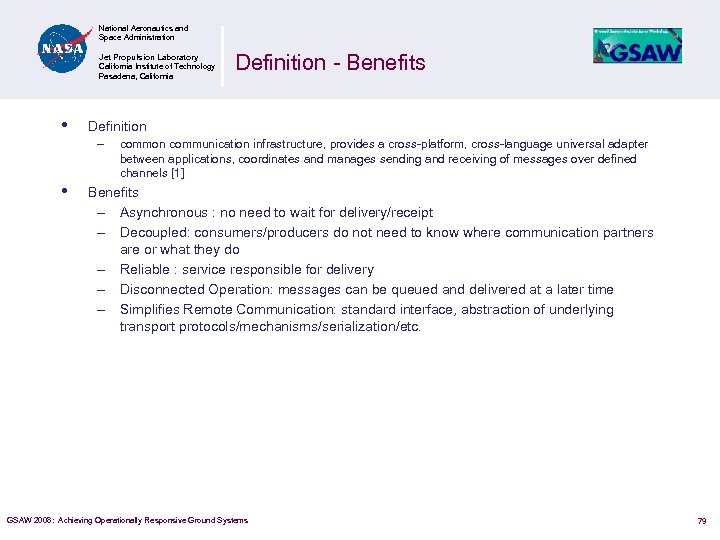 National Aeronautics and Space Administration Jet Propulsion Laboratory California Institute of Technology Pasadena, California