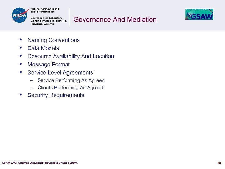 National Aeronautics and Space Administration Jet Propulsion Laboratory California Institute of Technology Pasadena, California