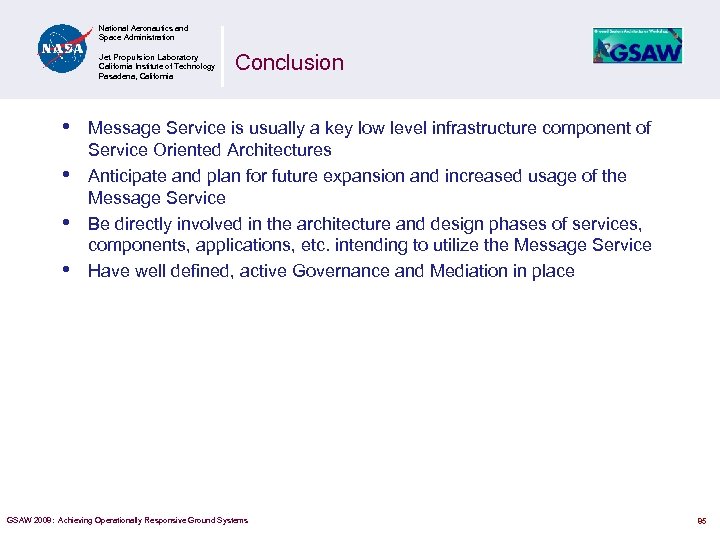 National Aeronautics and Space Administration Jet Propulsion Laboratory California Institute of Technology Pasadena, California