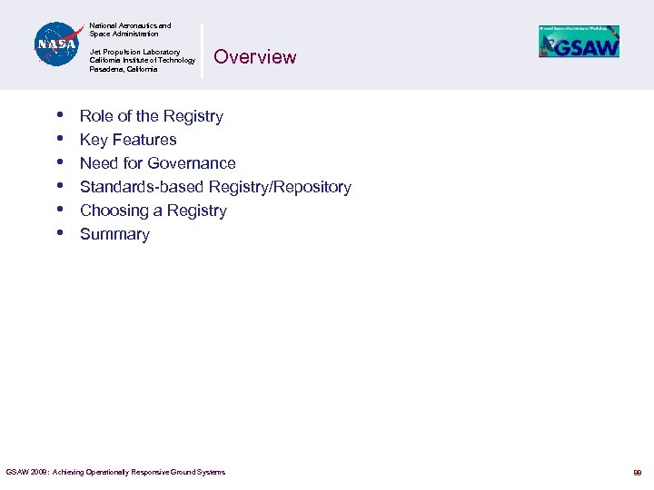 National Aeronautics and Space Administration Jet Propulsion Laboratory California Institute of Technology Pasadena, California