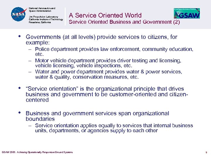 National Aeronautics and Space Administration Jet Propulsion Laboratory California Institute of Technology Pasadena, California