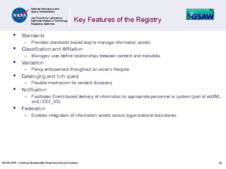 National Aeronautics and Space Administration Jet Propulsion Laboratory California Institute of Technology Pasadena, California
