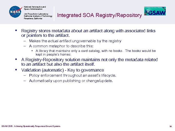 National Aeronautics and Space Administration Jet Propulsion Laboratory California Institute of Technology Pasadena, California
