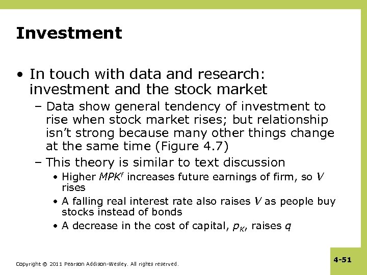Investment • In touch with data and research: investment and the stock market –