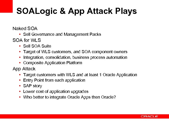 SOALogic & App Attack Plays Naked SOA • Sell Governance and Management Packs SOA