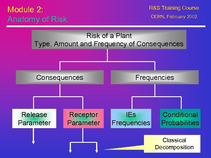 Module 2: Anatomy of Risk R&S Training Course CERN, February 2002 Risk of a