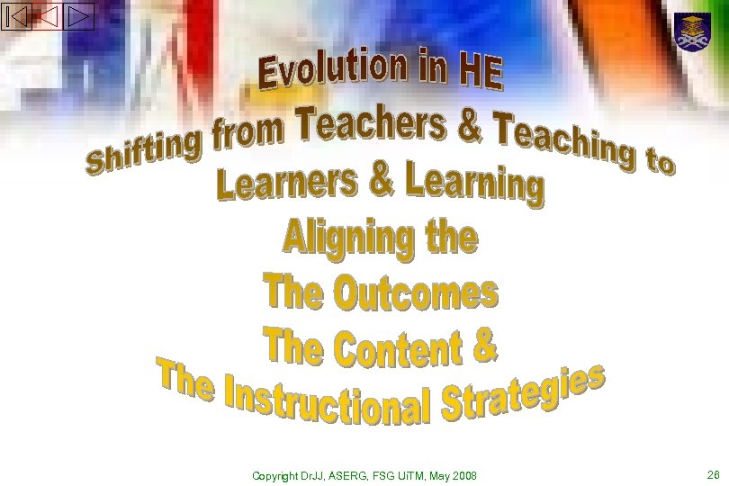 Copyright Dr. JJ, ASERG, FSG Ui. TM, May 2008 26 