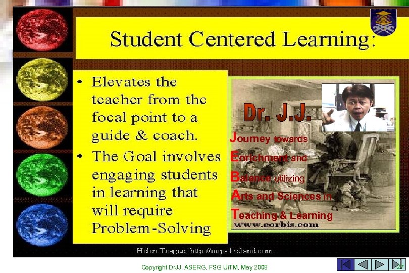 Journey towards ourney Enrichment and nrichment Balance utilizing alance Arts and Sciences in rts