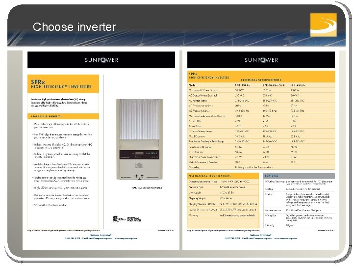 Choose inverter 