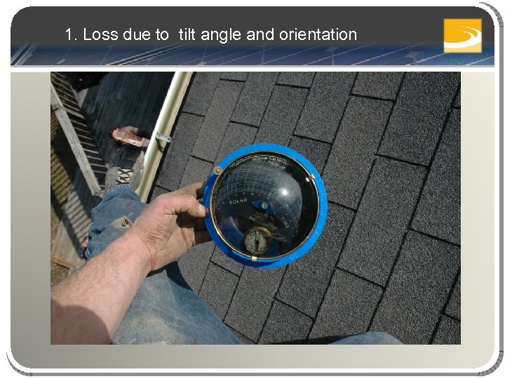 1. Loss due to tilt angle and orientation 