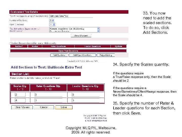 33. You now need to add the scaled sections. To do so, click Add