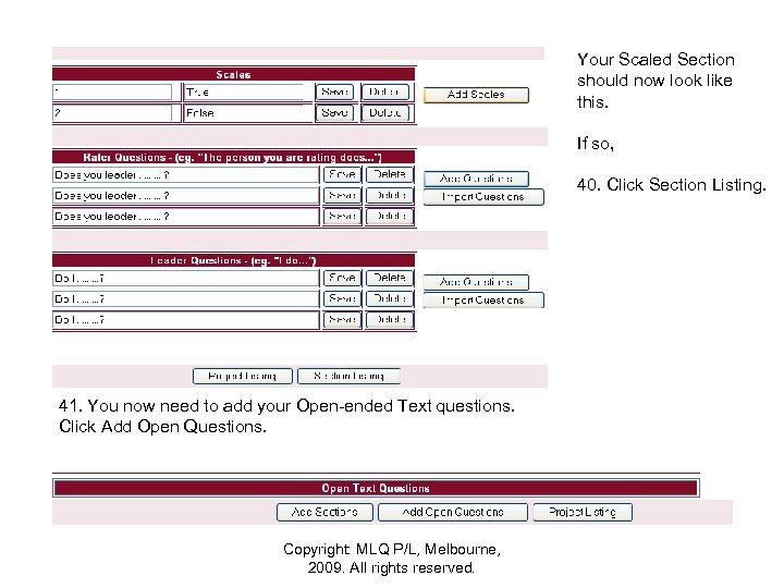 Your Scaled Section should now look like this. If so, 40. Click Section Listing.