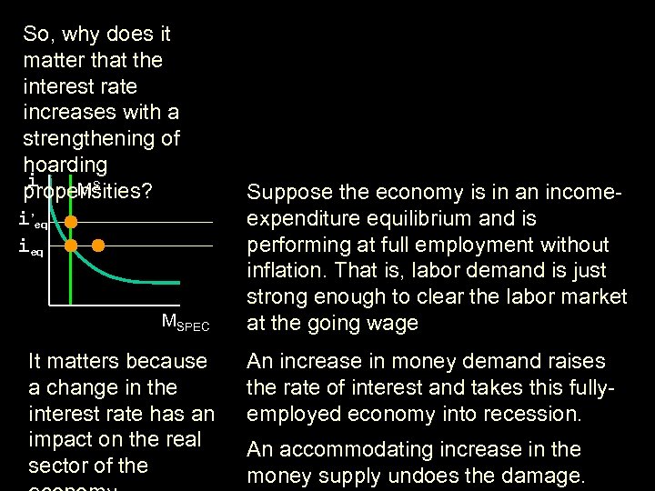 So, why does it matter that the interest rate increases with a strengthening of