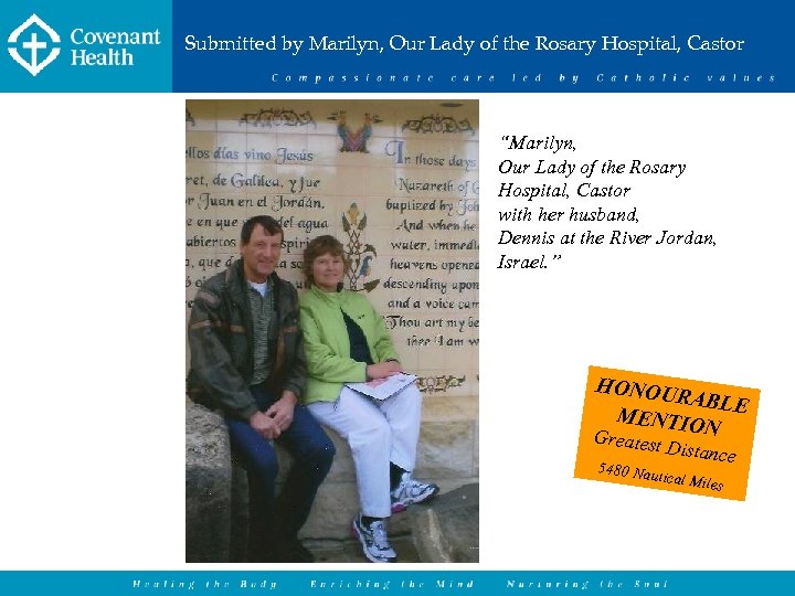 Submitted by Marilyn, Our Lady of the Rosary Hospital, Castor “Marilyn, Our Lady of