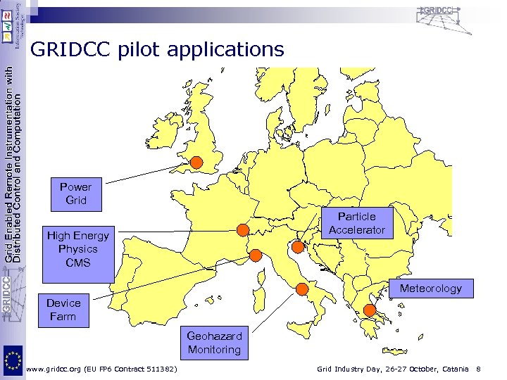 GRIDCC pilot applications Power Grid Particle Accelerator High Energy Physics CMS Meteorology Device Farm