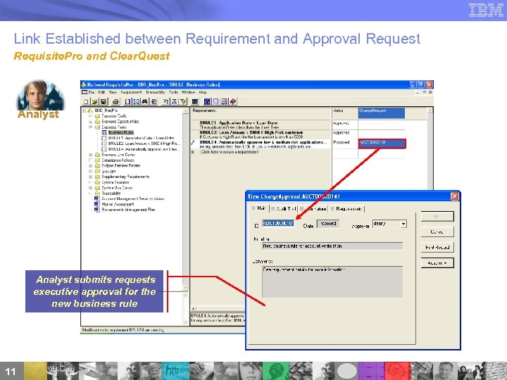Link Established between Requirement and Approval Request Requisite. Pro and Clear. Quest Analyst submits
