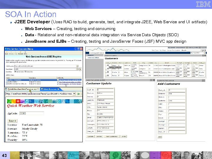SOA In Action J 2 EE Developer (Uses RAD to build, generate, test, and