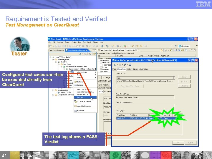 Requirement is Tested and Verified Test Management on Clear. Quest Tester Configured test cases