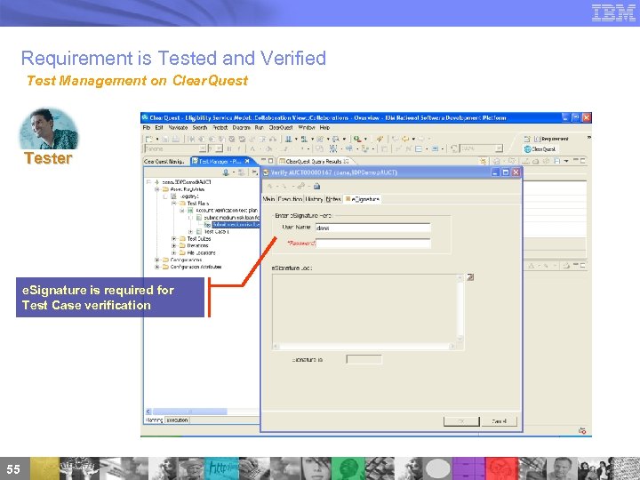 Requirement is Tested and Verified Test Management on Clear. Quest Tester e. Signature is