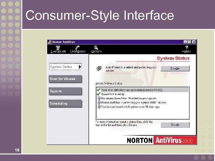 Consumer-Style Interface 18 