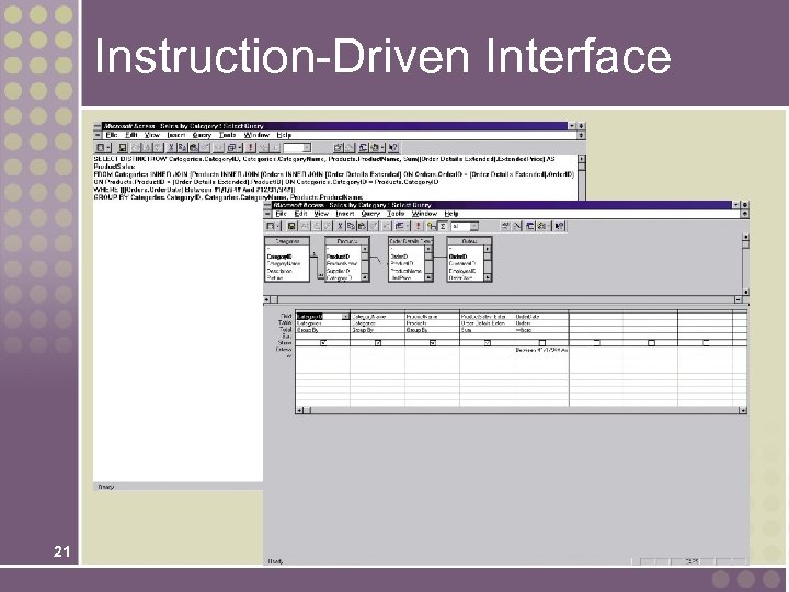 Instruction-Driven Interface 21 