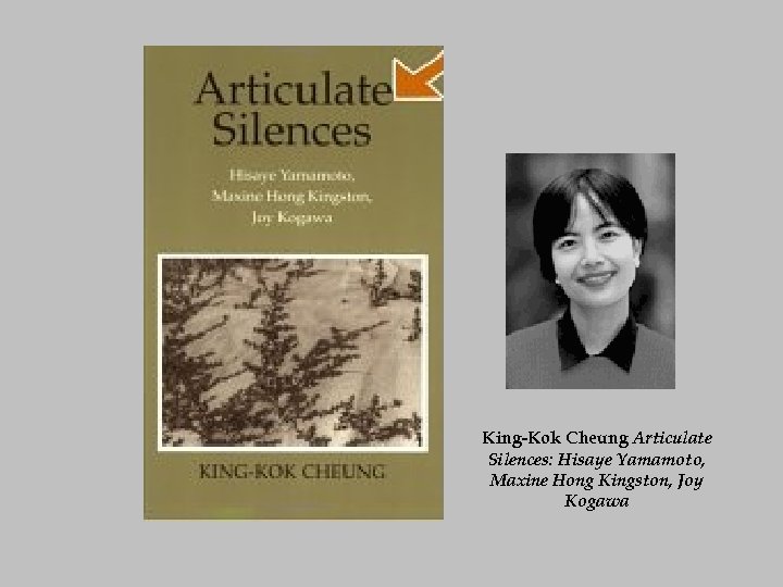 King-Kok Cheung Articulate Silences: Hisaye Yamamoto, Maxine Hong Kingston, Joy Kogawa 