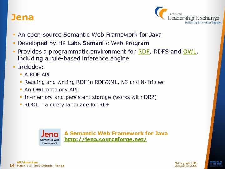 Jena § An open source Semantic Web Framework for Java § Developed by HP