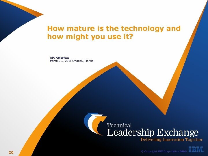 How mature is the technology and how might you use it? AP/Americas March 5