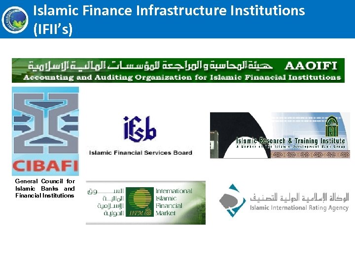 Islamic Finance Infrastructure Institutions (IFII’s) General Council for Islamic Banks and Financial Institutions 