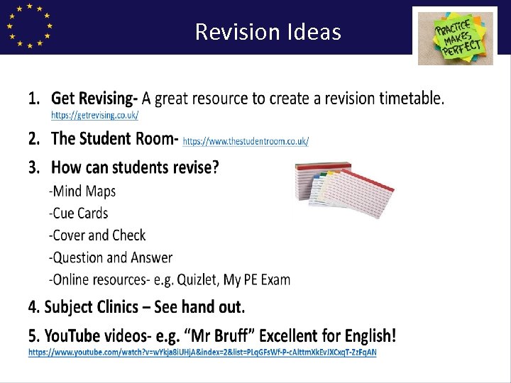 Revision Ideas 