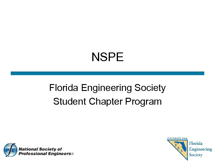 NSPE Florida Engineering Society Student Chapter Program 