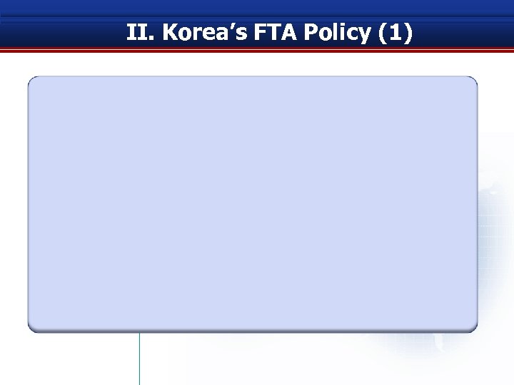 II. Korea’s FTA Policy (1) 